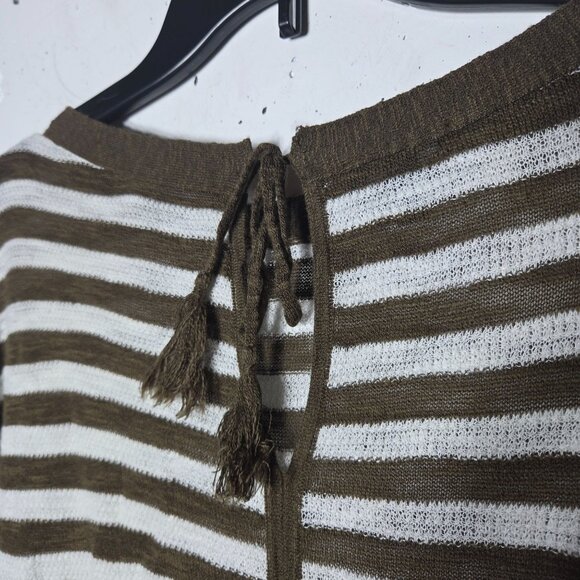 Talbots Womens Striped Sweater LP Petite Large Knit Neutral Top Light Casual - Picture 3 of 8